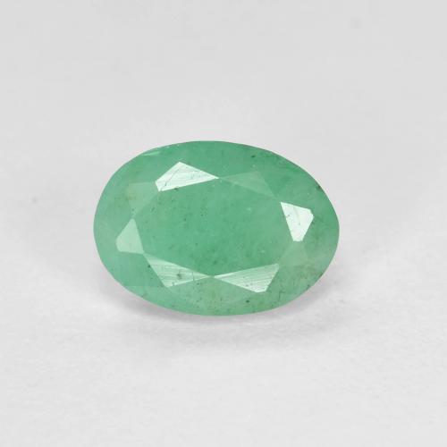 Émeraude Vert oval facet 0,68 ct de Colombie, dimension 6,9 x 4,9mm, pierre gemme naturelle huilé, pureté vs-si, 1 pièce Émeraude de couleur Vert clair, dureté Mohs de 7.5 à 8 convient aux bijoux de tous les jours, pierre de sagesse, Mardi Gemme, Photo A