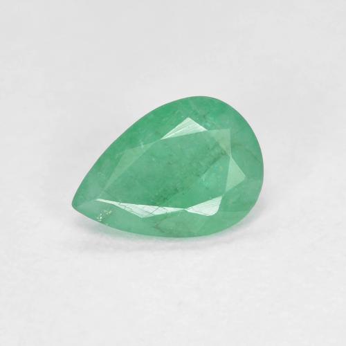 Pistachio Green Emerald Gem - 0.6ct Pear Facet (ID: 625240)