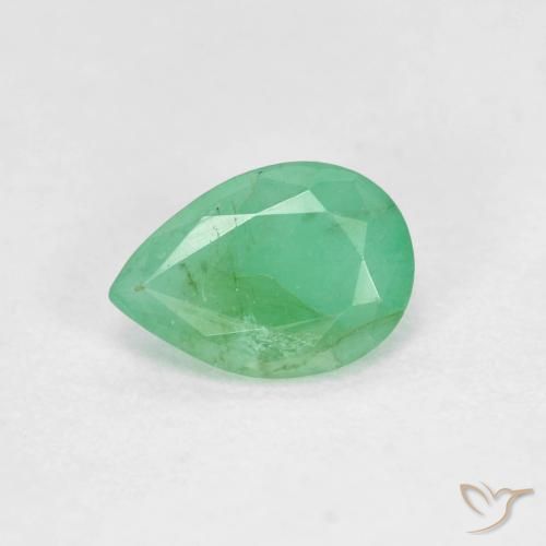 0.55ct Natural Fern Green Emerald, Pear Shape, VS-SI