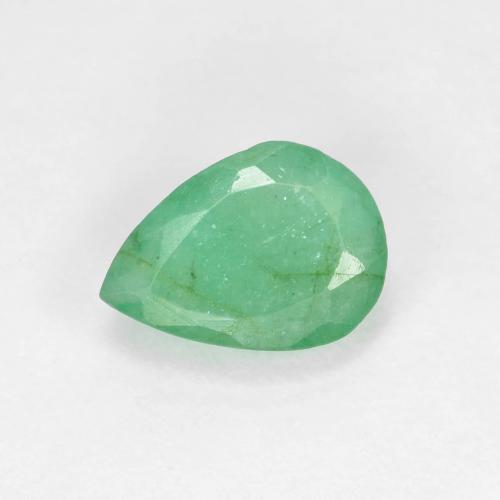 Medium Green Emerald Gem - 0.8ct Pear Facet (ID: 625244)