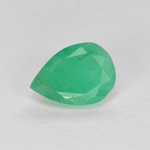 Cool Green Emerald Gem - 0.7ct Pear Facet (ID: 626266)