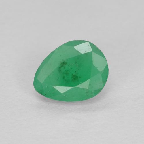 Émeraude Vert pear facet 5,1 x 4mm de Colombie, poids de 0,3 ct, pierre gemme naturelle huilé de pureté si-i1, 1 pièce d'émeraude, couleur : Vert trèfle, dureté de Mohs de 7.5 à 8 convient aux bijoux de tous les jours, pierre de sagesse, Pierre de naissance de mai, Photo A