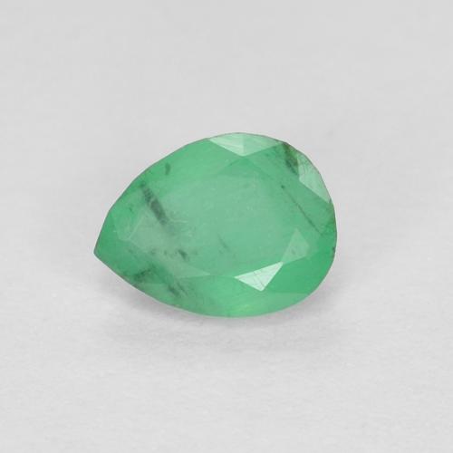 Émeraude Vert pear facet 5,3 x 4mm de Colombie, poids de 0,36 ct, pierre gemme naturelle huilé de pureté vs-si, 1 pièce d'émeraude, couleur : Vert trèfle, dureté de Mohs de 7.5 à 8 convient aux bijoux de tous les jours, pierre de sagesse, Symbolise la fertilité et la renaissance, Photo A