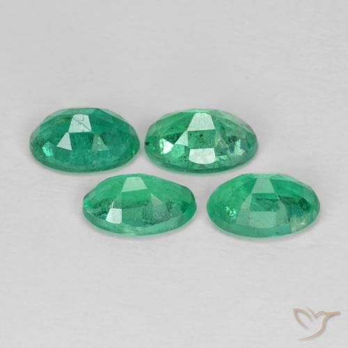 Emerald Gemstones in 6 x 4.2 mm Size for Sale, Emerald Stones in Medium Green Color