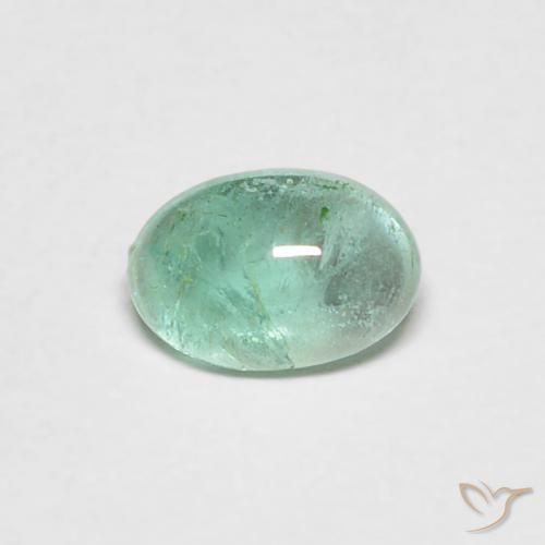 0.40ct Natural Light Green Emerald, Oval, Transparent