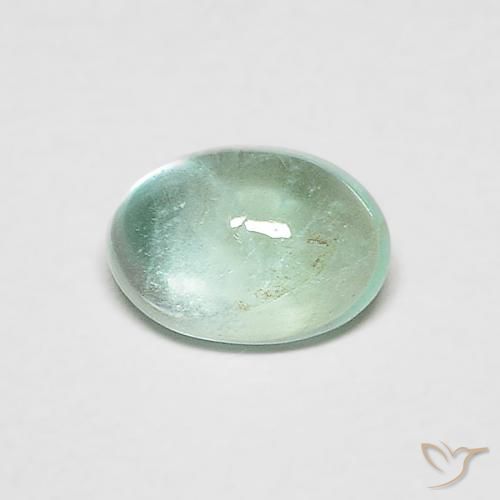 0.51ct Natural Green Blue Emerald, Oval, Transparent