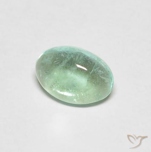 0.40 ct Green Emerald Stone, Natural Emerald in Oval Cabochon Shape for Sale