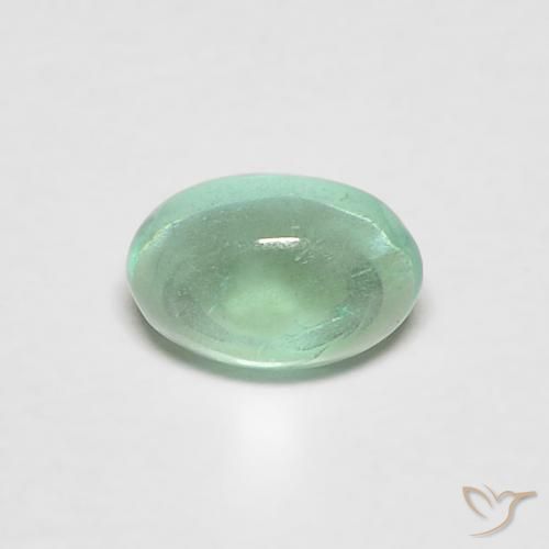 Emerald Gemstone in 5.7 x 4 mm Size for Sale, Emerald Stone in Light Cool Green Color