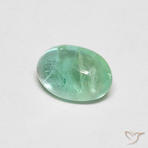 0.40ct Natural Mint Green Emerald, Oval, Transparent