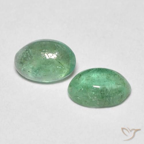 Best Cabochon Emeralds for a pair of Earrings