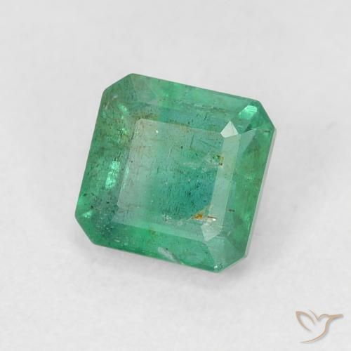 0.69 ct Green Emerald Stone, Natural Emerald in Octagon Step Cut Shape for Sale