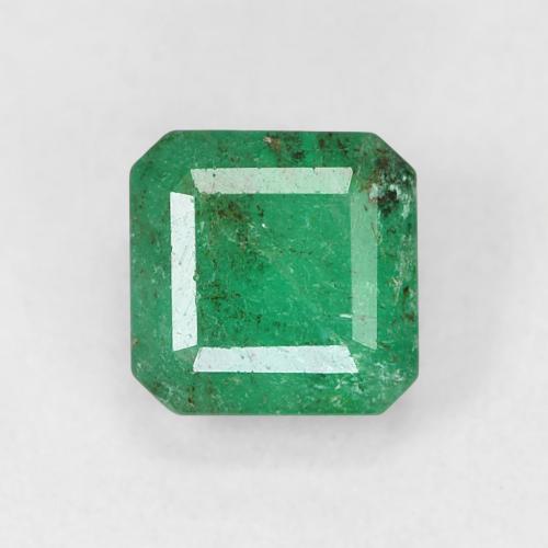 Émeraude Vert Octogone / coupe Émeraude 4,8 x 4,7mm de Colombie, poids de 0,62 ct, pierre gemme naturelle huilé de pureté si, 1 pièce d'émeraude octagon step cut, couleur : Vert moyen, dureté de Mohs de 7.5 à 8 convient aux bijoux de tous les jours, pierre de sagesse, Pierre de l'amour réussi, Photo A