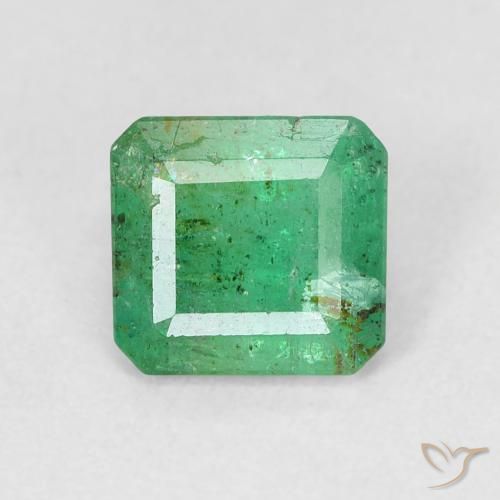 0.80ct Natural Warm Green Emerald, Emerald Cut, SI
