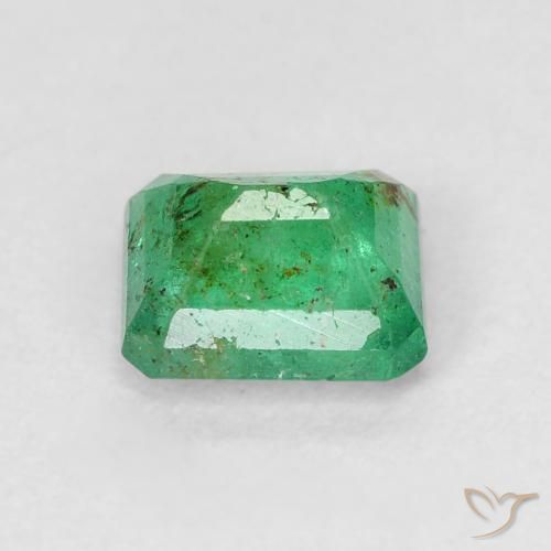 Emerald Gemstone in 5.7 x 5.3 mm Size for Sale, Emerald Stone in Warm Green Color