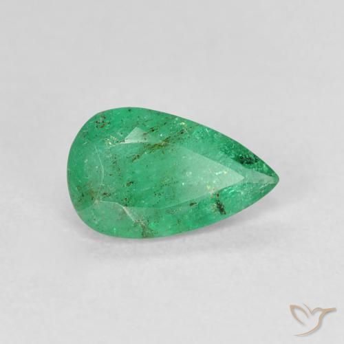 0,76ct Sfaccettatura a pera verde Smeraldo dalla Colombia, Dimension 8,2 x 5mm, Natural Lubrificate Gemstone, SI Clarity, 1 piece Smeraldo in Verde medio Color, Mohs Hardness of 7,5 - 8 adatto per gioielli da indossare ogni giorno, Martedì Gemma, Photo A