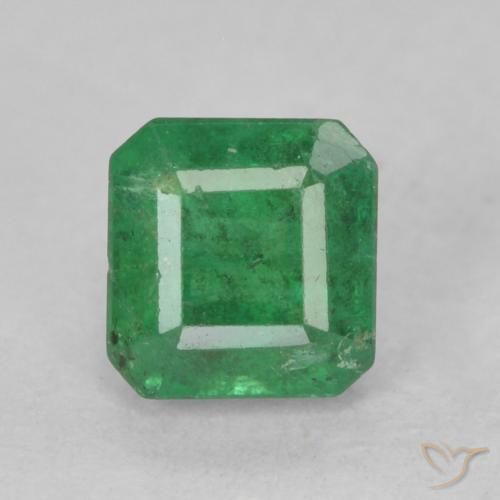 0.8 قيراط مثمن قطع زمرد ، <cite dir="ltr" lang="en">5.2 x 5</cite> مم من كولومبيا, Photo A