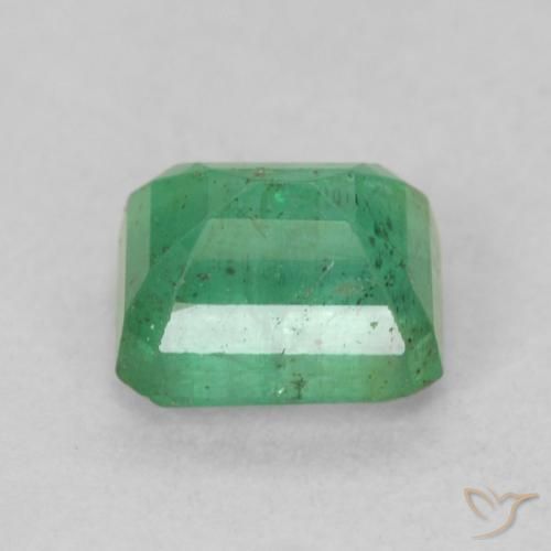 Emerald Gemstone in 5.5 x 4.5 mm Size for Sale, Emerald Stone in Light Cool Green Color