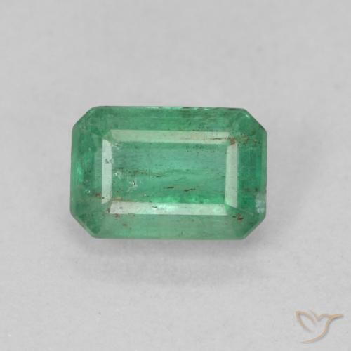 0.74ct Natural Light Green Emerald, Emerald Cut, SI