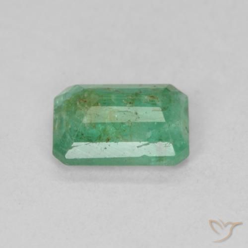 Emerald Gemstone in 7.1 x 4.8 mm Size for Sale, Emerald Stone in Light Cool Green Color
