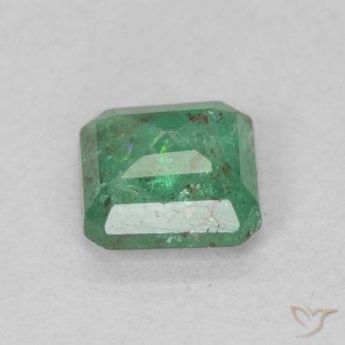 Emerald Gemstone in 4.9 x 4.7 mm Size for Sale, Emerald Stone in Cool Green Color