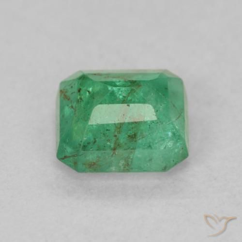 Emerald Gemstone in 5.2 x 5.1 mm Size for Sale, Emerald Stone in Light Emerald Green Color