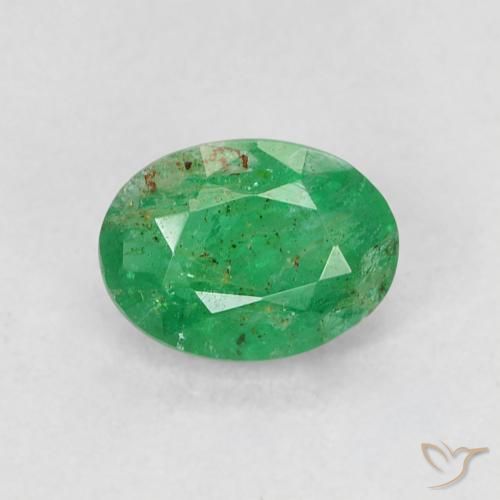 0.57ct Natural Bright Green Emerald, Oval, SI