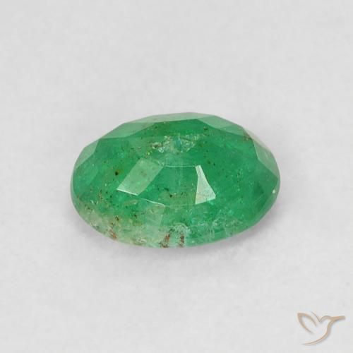 Emerald Gemstone in 6.2 x 4.6 mm Size for Sale, Emerald Stone in Bright Green Color