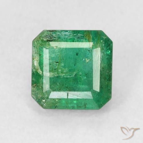 0.66ct Natural Cool Green Emerald, Emerald Cut, SI-I1