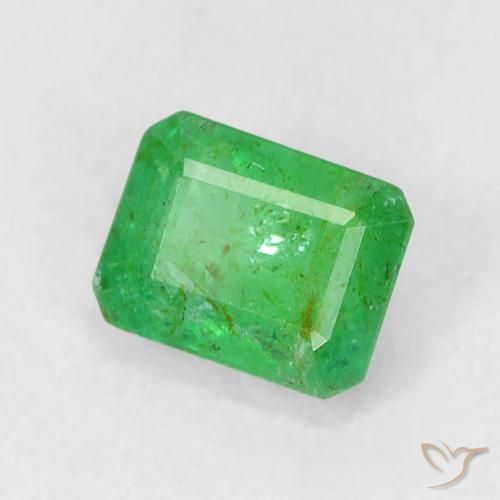 0.50 ct Green Emerald Stone, Natural Emerald in Octagon Step Cut Shape for Sale