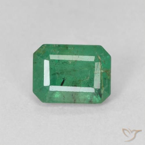 1,03 ct octagonschliff Smaragd aus Kolumbien, Größe: 6,7 x 5mm, Reinheit: SI, Garantiert echter Edelstein, 1 Stück Smaragd in Warmes Grün Farbe, Mohs-Härte von 7,5 - 8 Geeignet für den täglichen Gebrauch im Schmuck, Dienstag Edelstein, Photo A