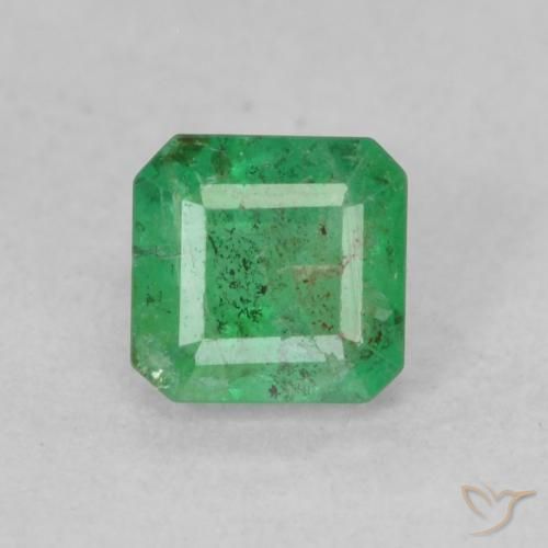 Esmeralda de corte octágono de 0,35 ct, 4,1 x 4 mm de Colombia, Photo A