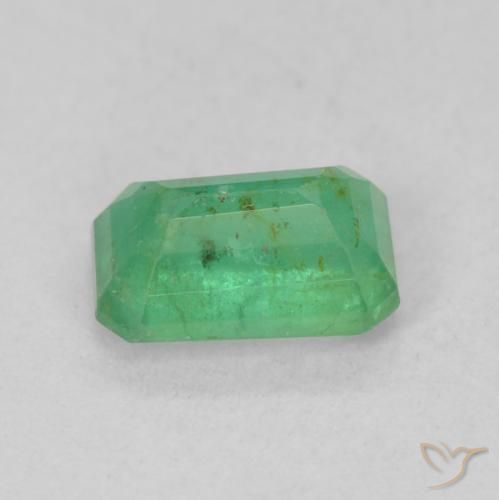 Emerald Gemstone in 6.5 x 4.1 mm Size for Sale, Emerald Stone in Yellowish Green Color