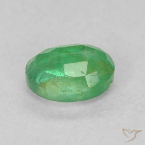 Emerald Gemstone in 4.9 x 3.8 mm Size for Sale, Emerald Stone in Yellowish Green Color