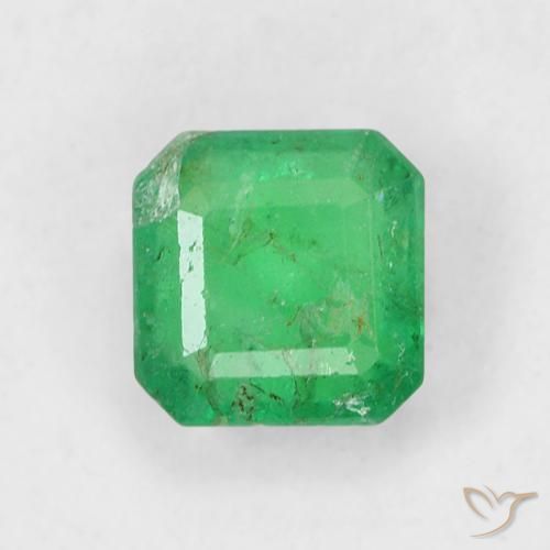 0.46ct Natural Medium Green Emerald, Emerald Cut, SI