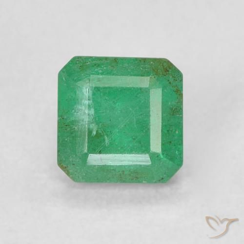 0.43ct Natural Light Basil Green Emerald, Emerald Cut, SI