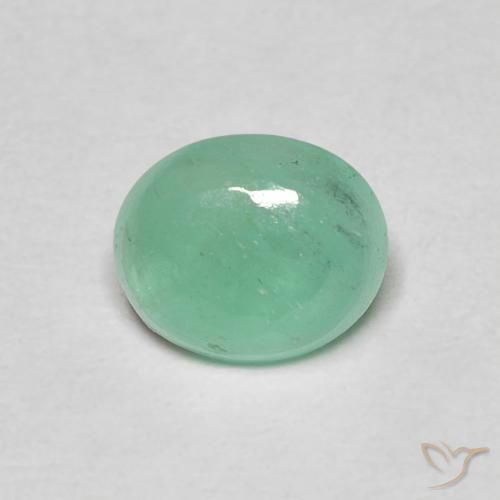 0.93ct Natural Pistachio Green Emerald, Oval, Translucent