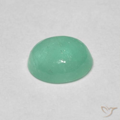Emerald Gemstone in 7 x 5.9 mm Size for Sale, Emerald Stone in Pistachio Green Color