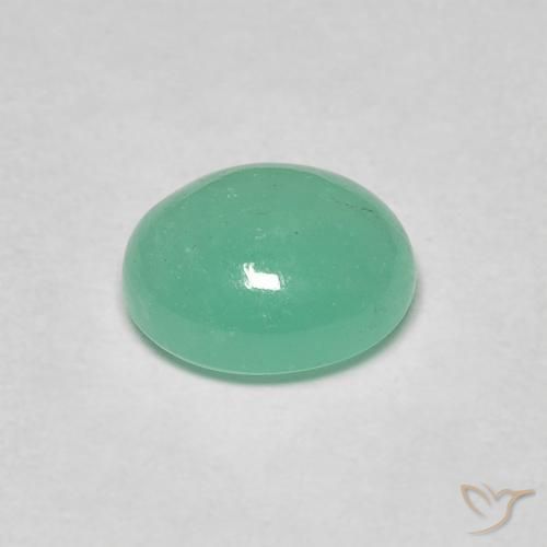 Emerald Gemstone in 7 x 5.9 mm Size for Sale, Emerald Stone in Bright Green Color