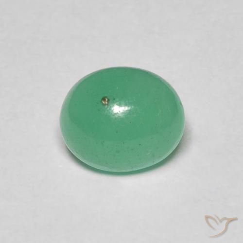 0.97ct Natural Medium Green Emerald, Oval, Translucent