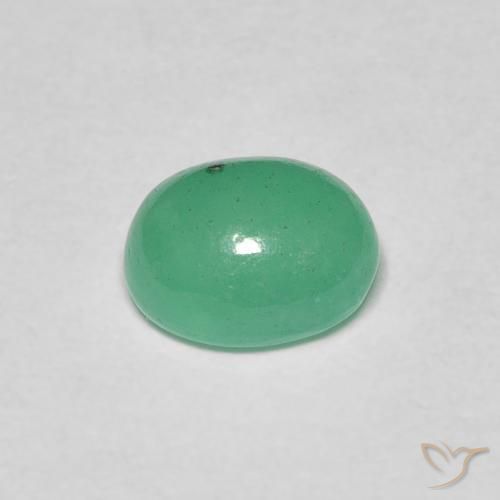 Emerald Gemstone in 6.6 x 5.6 mm Size for Sale, Emerald Stone in Medium Green Color