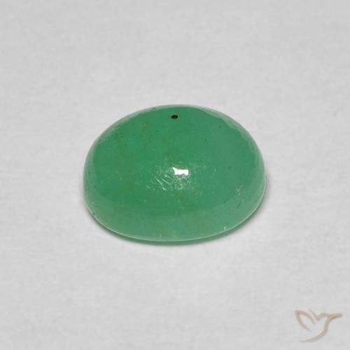Emerald Gemstone in 6.8 x 5.8 mm Size for Sale, Emerald Stone in Light Green Color