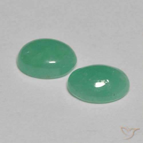 Emerald Gemstones in 6.2 x 4.5 mm Size for Sale, Emerald Stones in Medium light Green Color