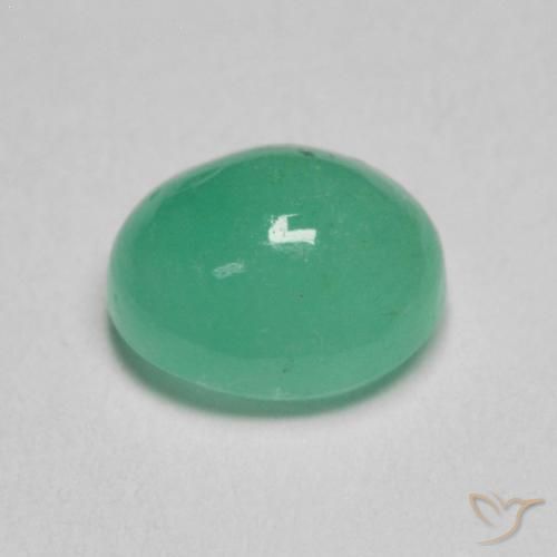 Emerald Gemstone in 6.3 x 5.3 mm Size for Sale, Emerald Stone in Medium light Green Color