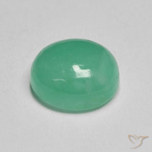 Emerald Gemstone in 8.2 x 7.2 mm Size for Sale, Emerald Stone in Mint Green Color