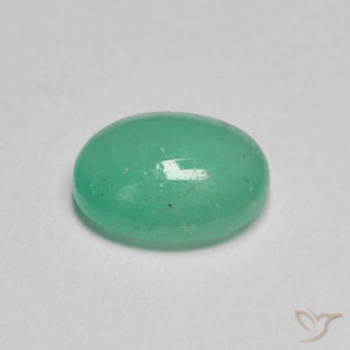 Emerald Gemstone in 7.4 x 5.8 mm Size for Sale, Emerald Stone in Bright Green Color