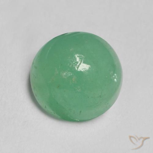 1.27 ct Round Cabochon Emerald, 6.1 mm From Colombia, Photo A