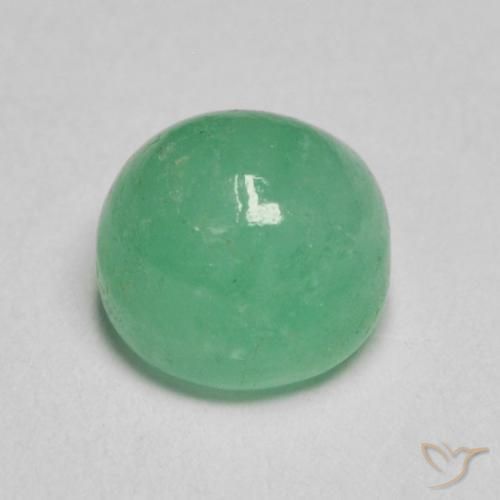 Emerald Gemstone in 6 mm (calibrated) Size for Sale, Emerald Stone in Light Cool Green Color