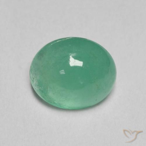 0.80ct Natural Bluish Green Emerald, Oval, Translucent