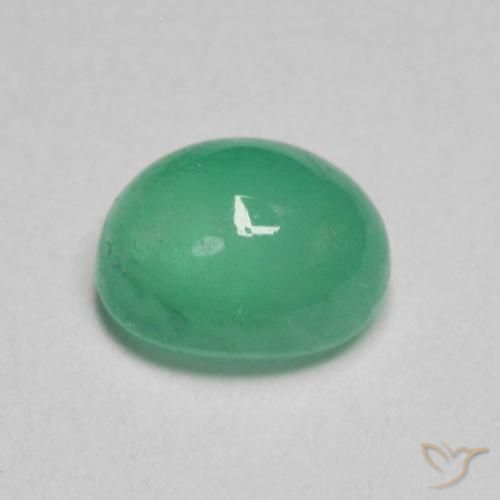 Emerald Gemstone in 6.2 x 5.1 mm Size for Sale, Emerald Stone in Bluish Green Color