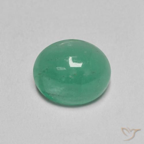 Esmeralda cabujón ovalada de 1,12 ct, 7 x 6 mm de Colombia, Photo A